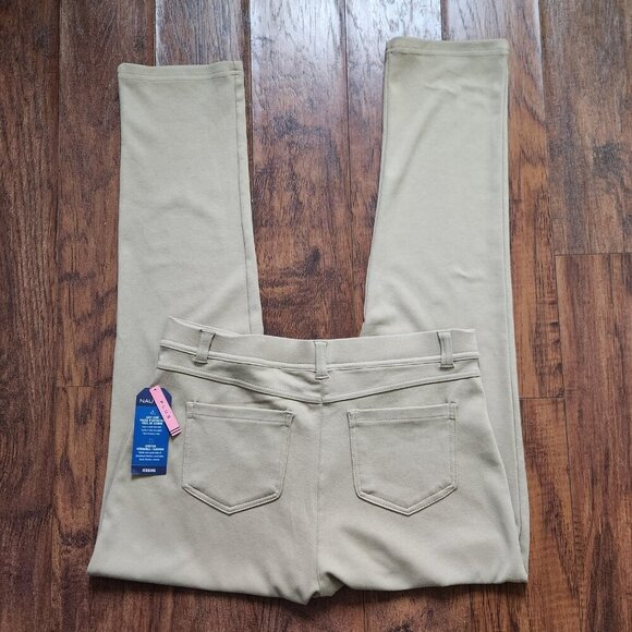 Nautica School Uniform Girls Jegging Size 16.5 Plus Khaki Stretch Pants - Picture 3 of 5
